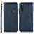 Custodia Portafoglio In Pelle Cover con Supporto K03Z per Sony Xperia 10 III Lite Blu