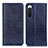 Custodia Portafoglio In Pelle Cover con Supporto K03Z per Sony Xperia 10 IV SOG07 Blu