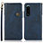 Custodia Portafoglio In Pelle Cover con Supporto K03Z per Sony Xperia 5 III Blu