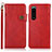 Custodia Portafoglio In Pelle Cover con Supporto K03Z per Sony Xperia 5 III SO-53B Rosso