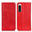 Custodia Portafoglio In Pelle Cover con Supporto K03Z per Sony Xperia 5 IV Rosso