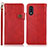 Custodia Portafoglio In Pelle Cover con Supporto K03Z per Sony Xperia Ace II Rosso