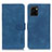 Custodia Portafoglio In Pelle Cover con Supporto K03Z per Vivo Y01 Blu