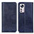 Custodia Portafoglio In Pelle Cover con Supporto K03Z per Xiaomi Mi 12 5G Blu