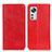 Custodia Portafoglio In Pelle Cover con Supporto K03Z per Xiaomi Mi 12S Pro 5G Rosso