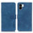 Custodia Portafoglio In Pelle Cover con Supporto K03Z per Xiaomi Poco C50 Blu