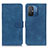 Custodia Portafoglio In Pelle Cover con Supporto K03Z per Xiaomi Poco C55 Blu