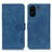 Custodia Portafoglio In Pelle Cover con Supporto K03Z per Xiaomi Poco C65 Blu