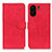 Custodia Portafoglio In Pelle Cover con Supporto K03Z per Xiaomi Poco C65 Rosso