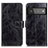 Custodia Portafoglio In Pelle Cover con Supporto K04Z per Google Pixel 6 Pro 5G Nero