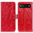 Custodia Portafoglio In Pelle Cover con Supporto K04Z per Google Pixel 6a 5G Rosso