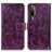 Custodia Portafoglio In Pelle Cover con Supporto K04Z per HTC Desire 22 Pro 5G Viola