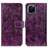 Custodia Portafoglio In Pelle Cover con Supporto K04Z per Huawei Enjoy 50z Viola