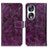 Custodia Portafoglio In Pelle Cover con Supporto K04Z per Huawei Honor 90 5G Viola