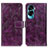 Custodia Portafoglio In Pelle Cover con Supporto K04Z per Huawei Honor 90 Lite 5G Viola