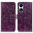 Custodia Portafoglio In Pelle Cover con Supporto K04Z per Huawei Honor X5 Plus Viola