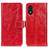 Custodia Portafoglio In Pelle Cover con Supporto K04Z per Huawei Honor X5 Rosso