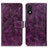 Custodia Portafoglio In Pelle Cover con Supporto K04Z per Huawei Honor X5 Viola