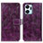 Custodia Portafoglio In Pelle Cover con Supporto K04Z per Huawei Honor X7a Viola