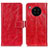 Custodia Portafoglio In Pelle Cover con Supporto K04Z per Huawei Nova 8i Rosso