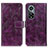 Custodia Portafoglio In Pelle Cover con Supporto K04Z per Huawei Nova 9 Pro Viola