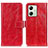 Custodia Portafoglio In Pelle Cover con Supporto K04Z per Motorola Moto G54 5G Rosso