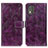 Custodia Portafoglio In Pelle Cover con Supporto K04Z per Nokia C02 Viola