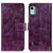 Custodia Portafoglio In Pelle Cover con Supporto K04Z per Nokia C12 Plus Viola