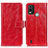 Custodia Portafoglio In Pelle Cover con Supporto K04Z per Nokia C21 Plus Rosso