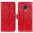 Custodia Portafoglio In Pelle Cover con Supporto K04Z per Nokia C21 Rosso