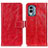 Custodia Portafoglio In Pelle Cover con Supporto K04Z per Nokia X30 5G Rosso