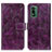 Custodia Portafoglio In Pelle Cover con Supporto K04Z per Nokia XR21 Viola