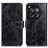 Custodia Portafoglio In Pelle Cover con Supporto K04Z per OnePlus 12R 5G Nero