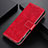 Custodia Portafoglio In Pelle Cover con Supporto K04Z per OnePlus 9 5G Rosso