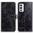 Custodia Portafoglio In Pelle Cover con Supporto K04Z per OnePlus 9RT 5G Nero