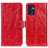 Custodia Portafoglio In Pelle Cover con Supporto K04Z per OnePlus Nord CE 2 5G Rosso