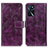 Custodia Portafoglio In Pelle Cover con Supporto K04Z per Oppo A16s Viola