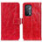 Custodia Portafoglio In Pelle Cover con Supporto K04Z per Oppo A54 5G Rosso