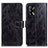 Custodia Portafoglio In Pelle Cover con Supporto K04Z per Oppo A74 4G Nero