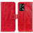 Custodia Portafoglio In Pelle Cover con Supporto K04Z per Oppo F19s Rosso