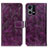 Custodia Portafoglio In Pelle Cover con Supporto K04Z per Oppo F21s Pro 4G Viola