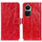 Custodia Portafoglio In Pelle Cover con Supporto K04Z per Oppo Reno10 5G Rosso