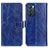 Custodia Portafoglio In Pelle Cover con Supporto K04Z per Oppo Reno6 5G Blu