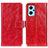 Custodia Portafoglio In Pelle Cover con Supporto K04Z per Realme 9i 4G Rosso