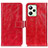 Custodia Portafoglio In Pelle Cover con Supporto K04Z per Realme C35 Rosso