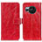 Custodia Portafoglio In Pelle Cover con Supporto K04Z per Sharp Aquos R8 Rosso