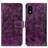 Custodia Portafoglio In Pelle Cover con Supporto K04Z per Sharp Aquos wish3 Viola