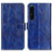 Custodia Portafoglio In Pelle Cover con Supporto K04Z per Sony Xperia 1 IV Blu