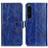 Custodia Portafoglio In Pelle Cover con Supporto K04Z per Sony Xperia 1 IV SO-51C Blu