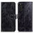 Custodia Portafoglio In Pelle Cover con Supporto K04Z per Sony Xperia 10 III Lite Nero